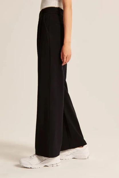 Bella Black Wide Leg Tailored Pants